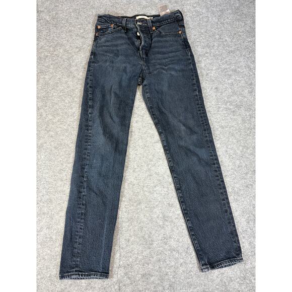 Vintage Y2K Levis Wedgie Straight Jeans Womens 25 Blue Button Fly Red Tab Grunge - Picture 1 of 12